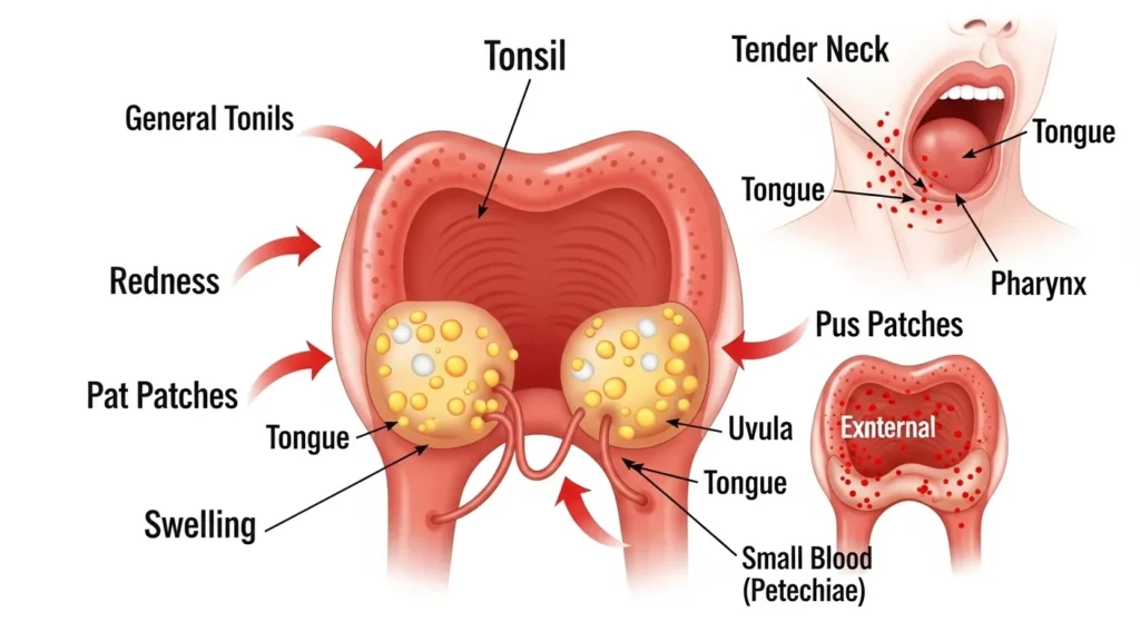 How Tonsillitis Looks