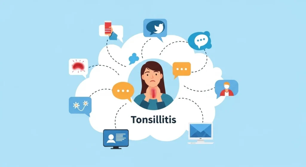 Where You See the Term “Tonsillitis” Online
