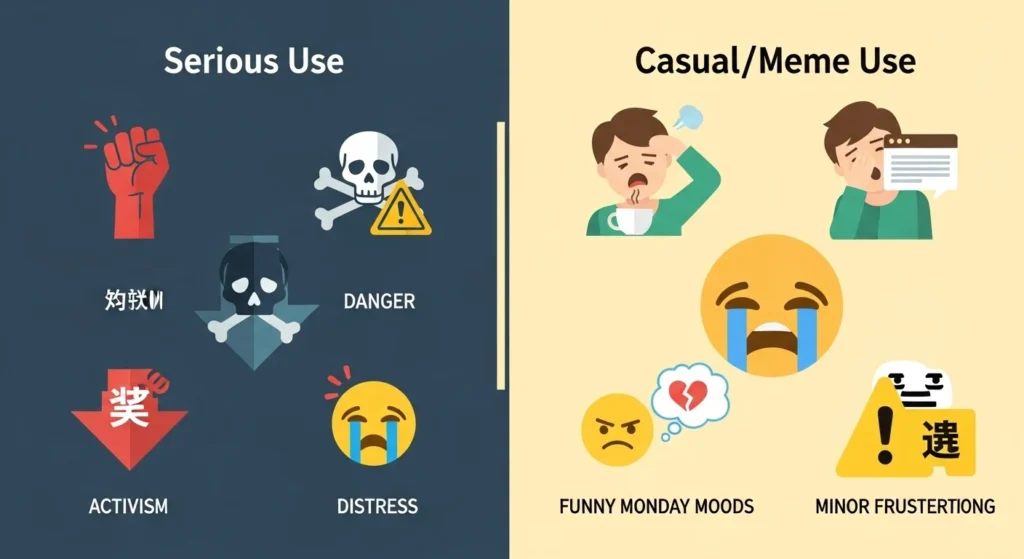 Casual vs Serious Use of an Upside Down American Flag