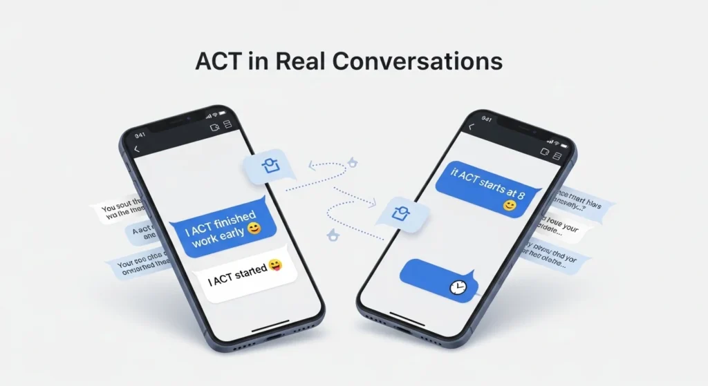 Examples of ACT in Conversation