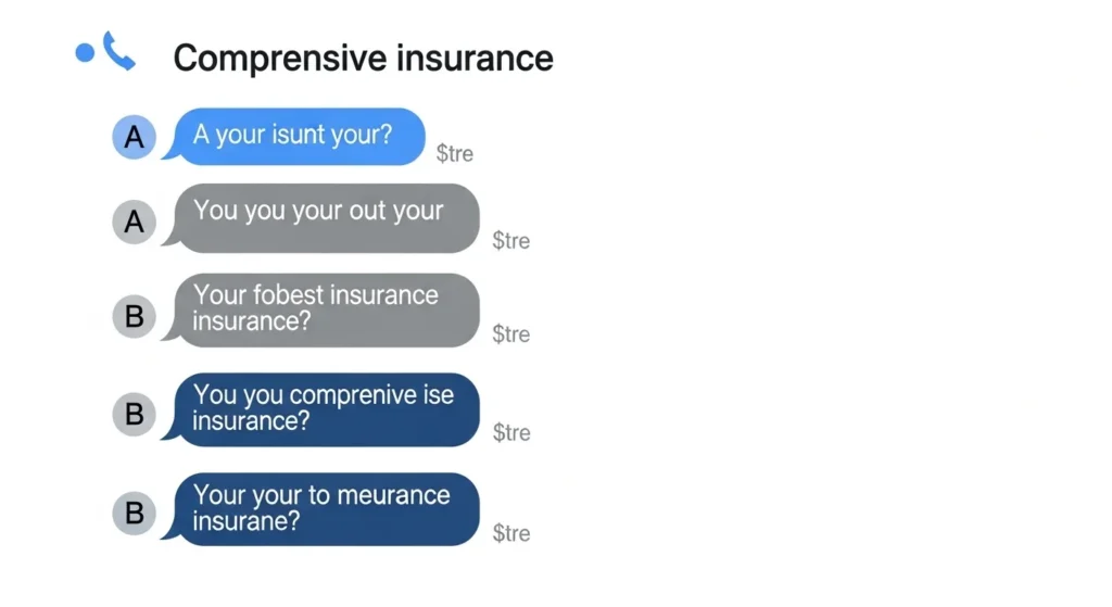 Examples of Comprehensive Insurance in Conversation