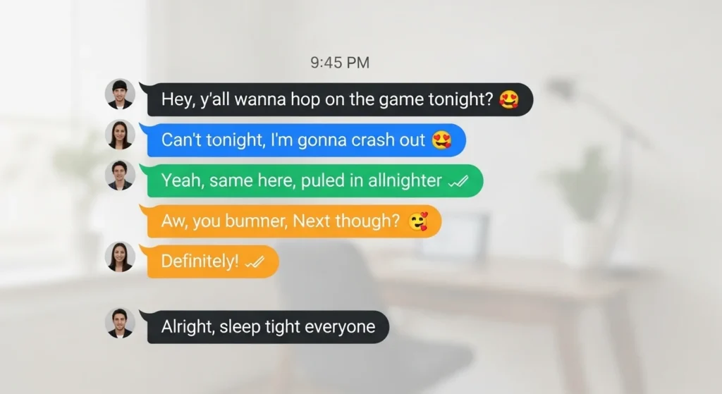 Examples of Crash Out in Conversation