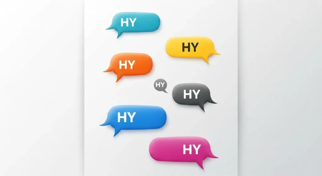 Examples of HY in Conversation