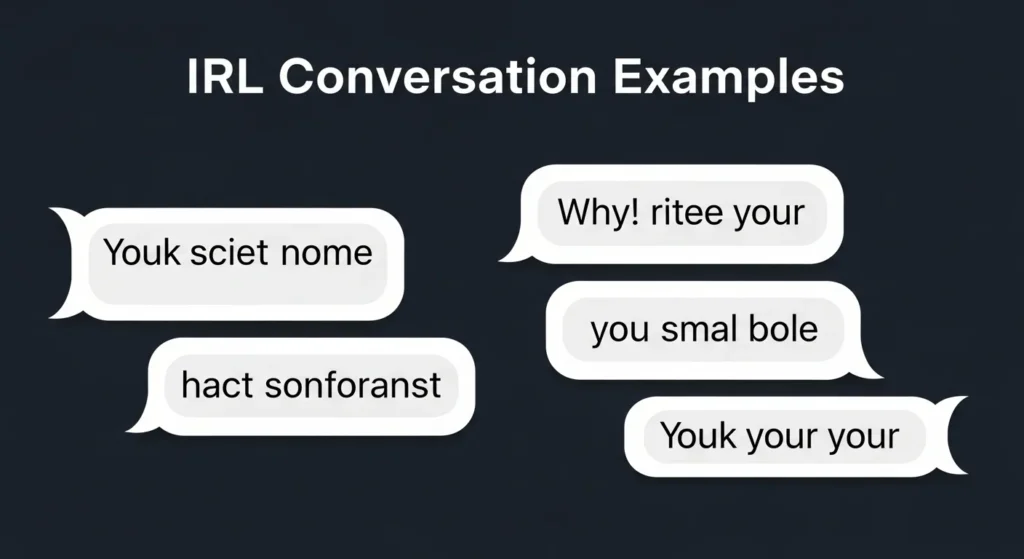 Examples of IRL in Conversation