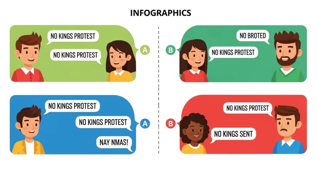 Examples of No Kings Protest in Conversation 