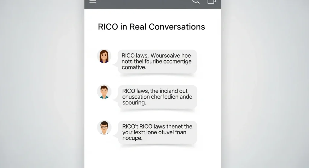 Examples of RICO in Conversation