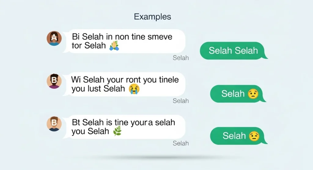 Examples of Selah in Conversation