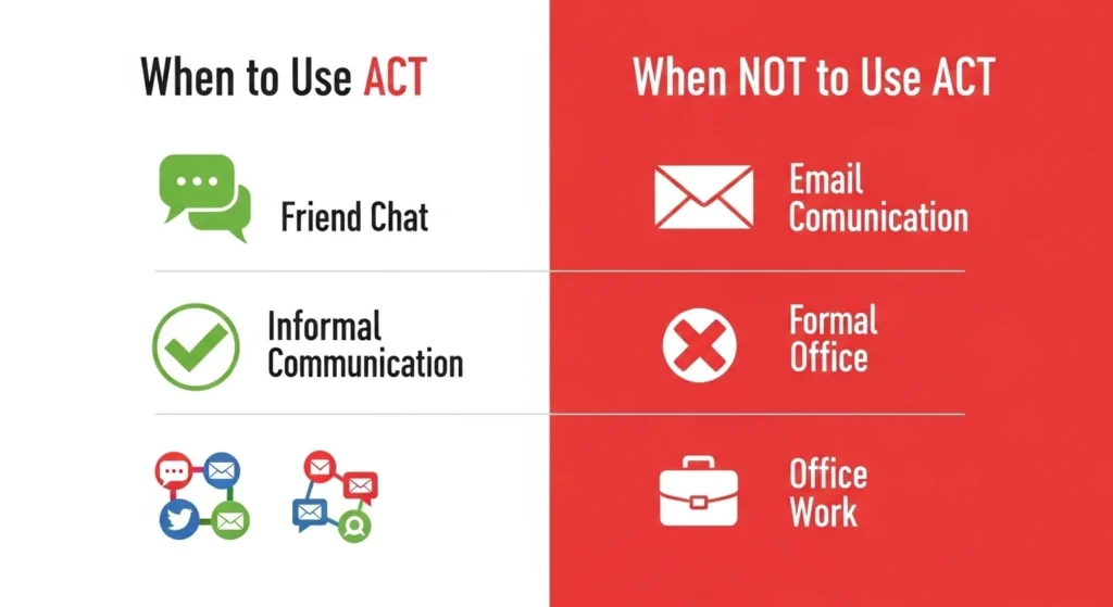 When to Use and When Not to Use ACT