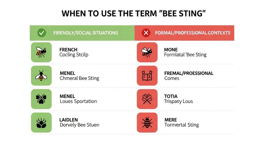 When to Use and When Not to Use “Bee Sting”