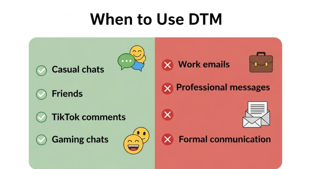 When to Use and When Not to Use DTM