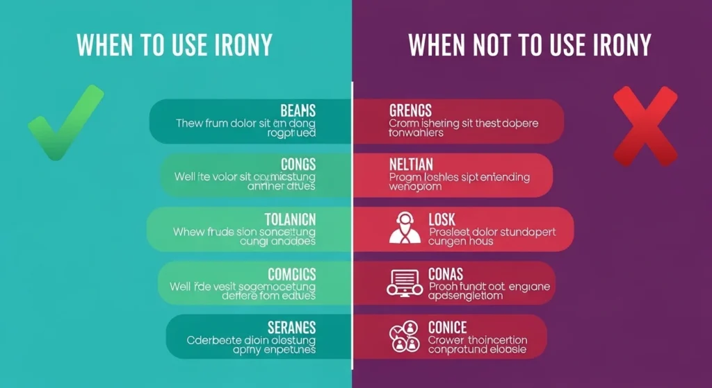 When to Use and When Not to Use Irony
