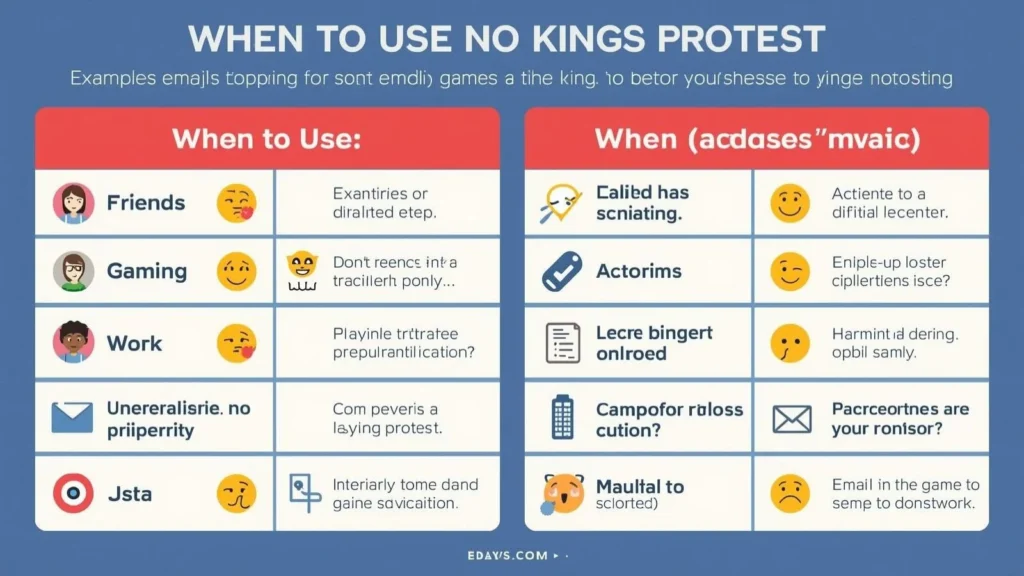 When to Use and When Not to Use No Kings Protest