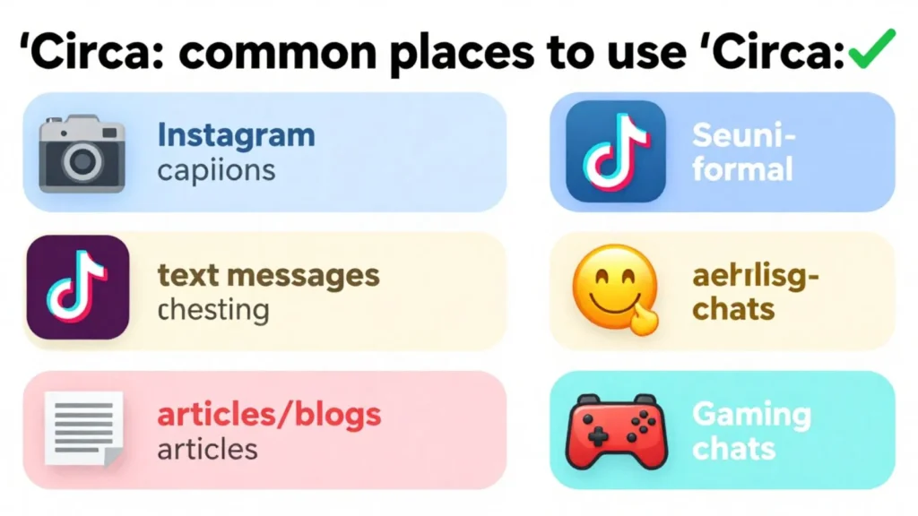 Where Is Circa Commonly Used