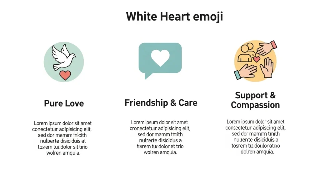 White Heart Emoji Mean in Text