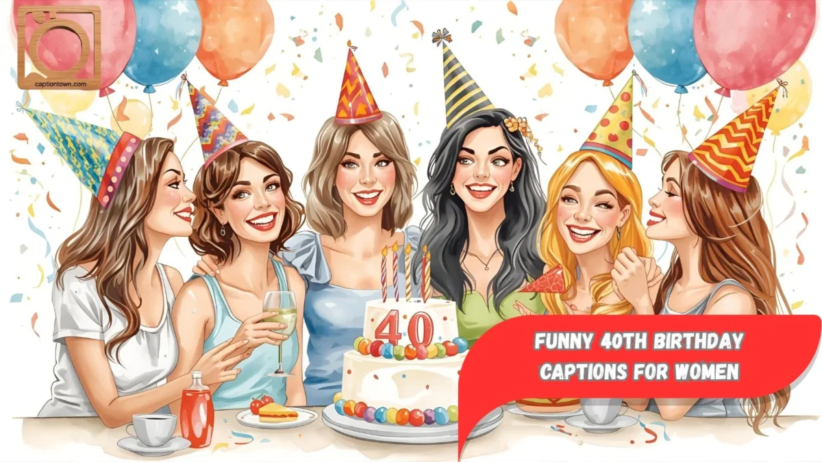 550+ Funny 40th Birthday Captions for Women 2025-2026